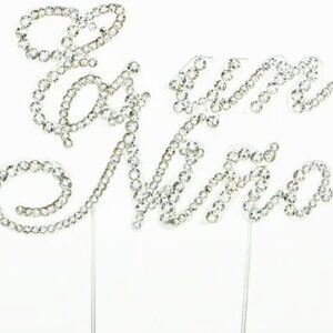 Silver Metal Es Un Niño Rhinestone Cake Topper Baby Shower Party Decoration